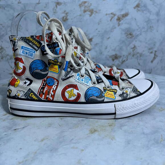 Converse Other - Converse All Star Chuck Taylor Youth Kids Size 4.5 Shoes White Colorful Sneakers